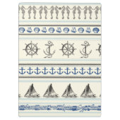 Zeilanker Nautische Touw Monogram Clip Board Klembord (Achterkant)