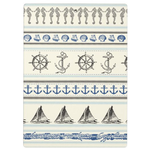 Zeilanker Nautische Touw Monogram Clip Board Klembord (Achterkant)