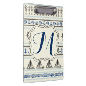 Zeilanker Nautische Touw Monogram Clip Board Klembord (Rechts)