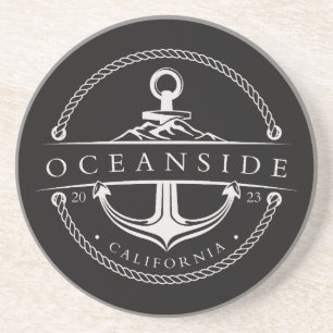 Zeilanker Oceanside Californië 2023 Zandsteen Onderzetter