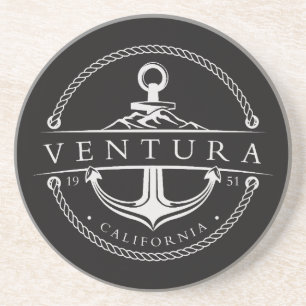 Zeilanker Ventura Californië 1951 Zandsteen Onderzetter