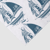 Zeilbakpatroon van de marineblauw tissuepapier (Detail)