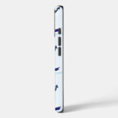 Zeilboat en anker Pattern Blue Case-Mate iPhone Case (Achterkant / Links)