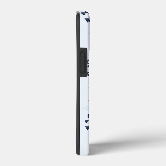 Zeilboat en anker Pattern Blue Case-Mate iPhone Case (Achterkant / Rechts)