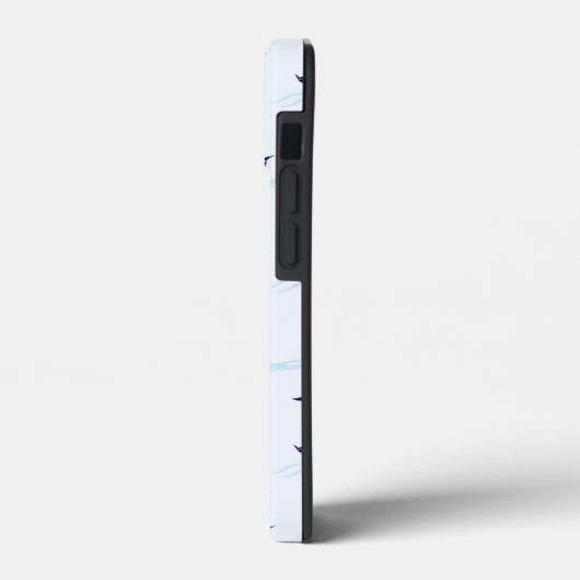 Zeilboat en anker Pattern Blue Case-Mate iPhone Case (Achterkant / Links)