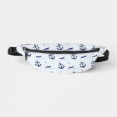 Zeilboat en anker Pattern Blue Heuptasje (Voorkant)