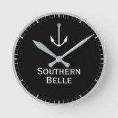 Zeilboeg, cabine Cruiser of naam van het jacht Ronde Klok (Voorkant)