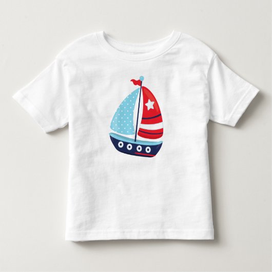 Zeilboeg, zeilschip, zeilen, zeilen, zeilen, boot, kinder shirts (Voorkant)