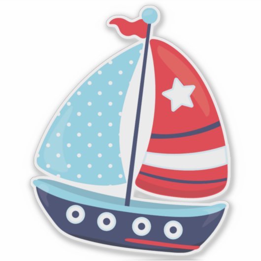 Zeilboeg, zeilschip, zeilen, zeilen, zeilen, boot, sticker (Voorkant)