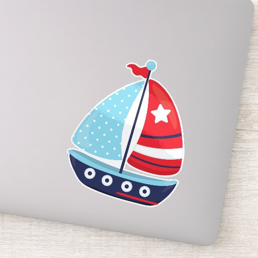 Zeilboeg, zeilschip, zeilen, zeilen, zeilen, boot, sticker (Detail)