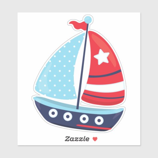 Zeilboeg, zeilschip, zeilen, zeilen, zeilen, boot, sticker (Vel)