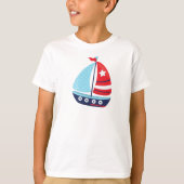 Zeilboeg, zeilschip, zeilen, zeilen, zeilen, boot, t-shirt (Voorkant)