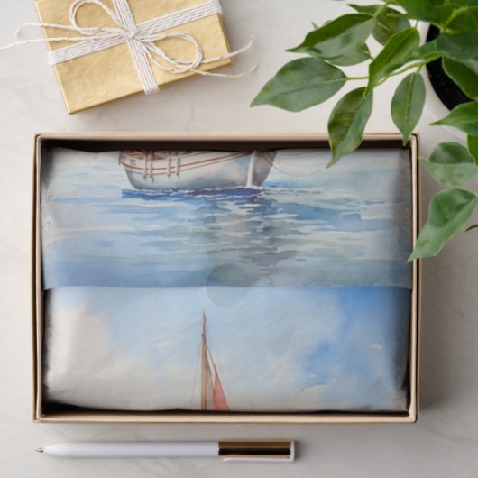 Zeilboot 1 Decoupage papier (Geschenk)
