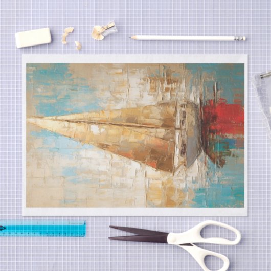 Zeilboot #2 Decoupage Tissue Papier (Craft)