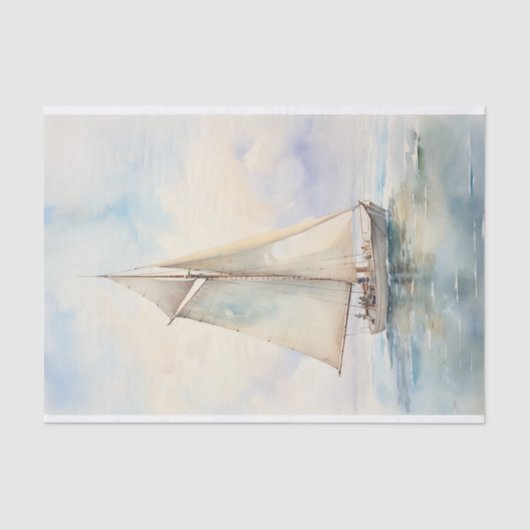 Zeilboot 3 Decoupage papier (Voorkant)