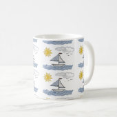 Zeilboot 3D Koffiemok (Voorkant rechts)