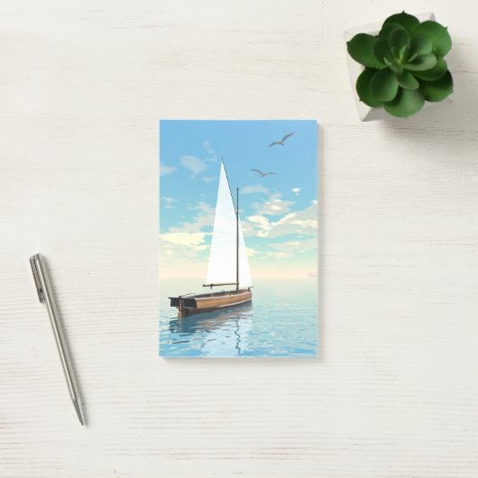 Zeilboot - 3D rendering Post-it® Notes (Kantoor)