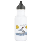Zeilboot 3D Waterfles (Links)
