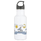 Zeilboot 3D Waterfles (Voorkant)
