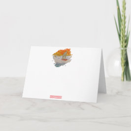 Zeilboot-4 Paintstroke Bedankkaart