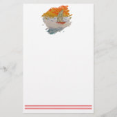 Zeilboot-4 Paintstroke Briefpapier (Voorkant)