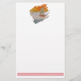 Zeilboot-4 Paintstroke Briefpapier