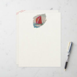 Zeilboot-5 Paintstroke Briefhoofd