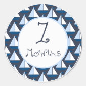 Zeilboot 7 Maanden Sticker (Voorkant)