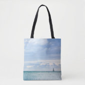Zeilboot aan de horizon  tote bag (Voorkant)