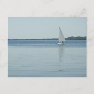 Zeilboot aan het Mendota-meer in Madison, Wisconsi Briefkaart