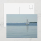 Zeilboot aan het Mendota-meer in Madison, Wisconsi Briefkaart (Voorkant / Achterkant)