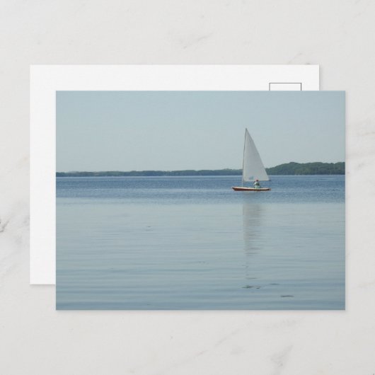 Zeilboot aan het Mendota-meer in Madison, Wisconsi Briefkaart (Voorkant / Achterkant)