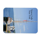 Zeilboot aangemeerd in Seneca Lake Magneet (Horizontaal)