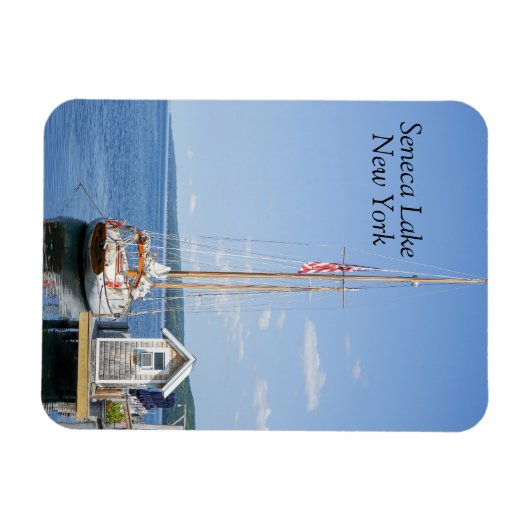 Zeilboot aangemeerd in Seneca Lake Magneet (Horizontaal)