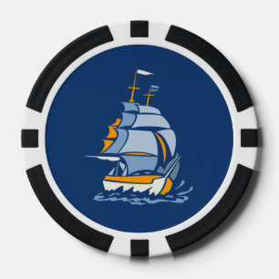 Zeilboot aangepaste poker schepen chips