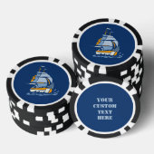 Zeilboot aangepaste poker schepen chips (Opstapeling)