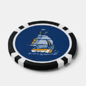 Zeilboot aangepaste poker schepen chips (Enkel)