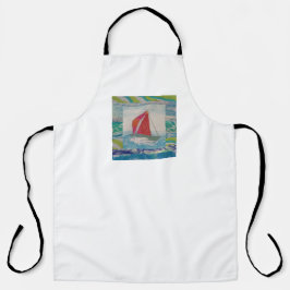 zeilboot Abstract Schort