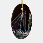 Zeilboot- Abstracte Foto Keramisch Ornament (Rechts)