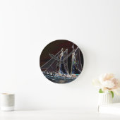 Zeilboot- Abstracte Foto Ronde Klok (Huis)