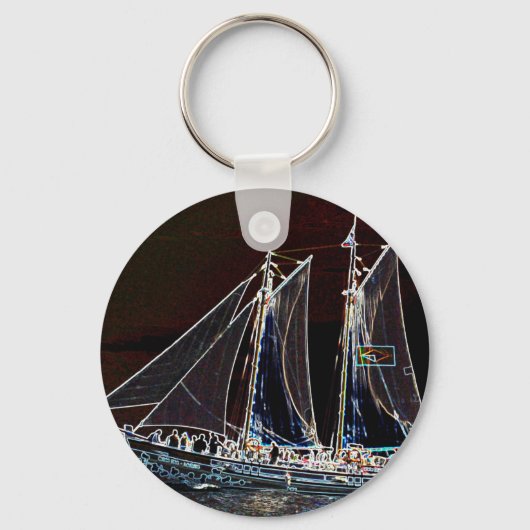Zeilboot- Abstracte Foto Sleutelhanger (Voorkant)