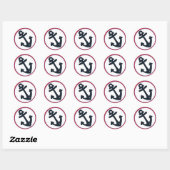 Zeilboot Anker Envelope Seals / Favorieten Ronde Sticker (Vel)