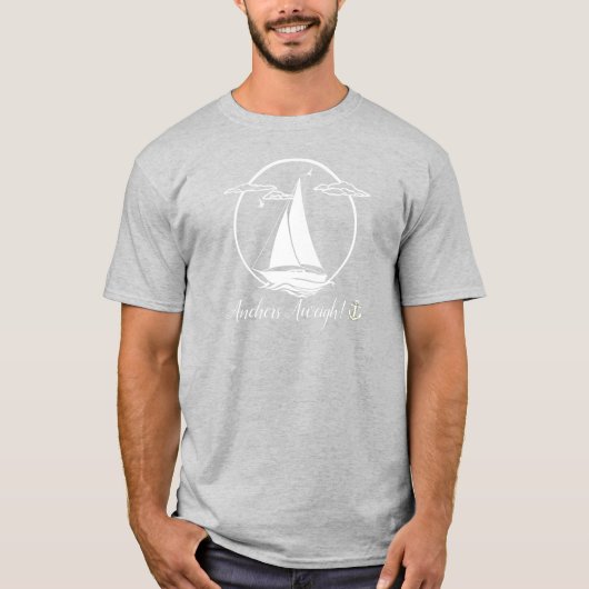 Zeilboot/ankers van zeezeilen t-shirt (Voorkant)