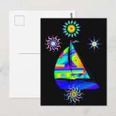 Zeilboot Ansichtkaart Briefkaart (Voorkant / Achterkant)