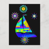Zeilboot Ansichtkaart Briefkaart (Voorkant)