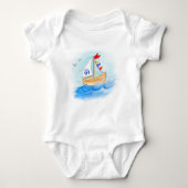 Zeilboot art naam nummer op zeil t-shirt (Voorkant)