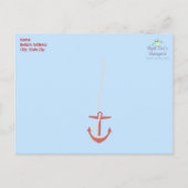 Zeilboot Baby shower Dank u Briefkaart (Achterkant)