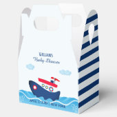 Zeilboot Baby shower gunstbox Bedankdoosjes (Geopend)