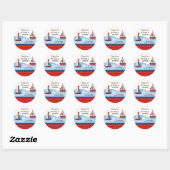 Zeilboot Baby shower Sticker (Vel)