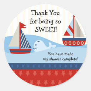 Zeilboot Baby shower Sticker
